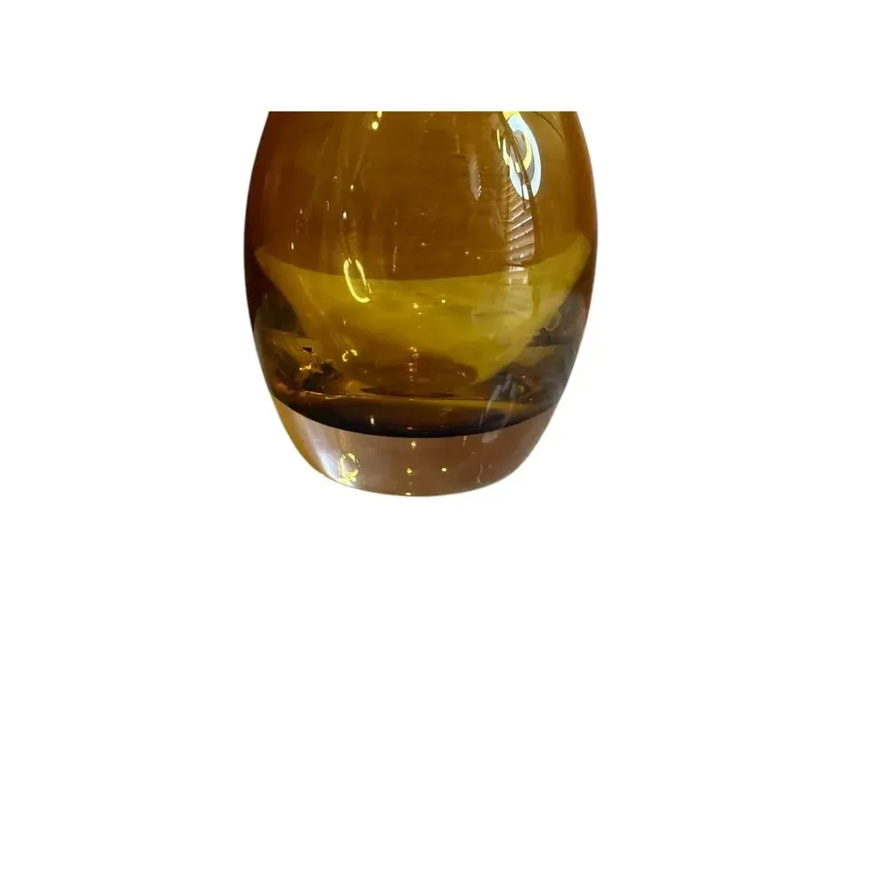 Crate & Barrel Amber Glass Vase